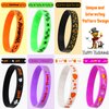JUNEBRUSHS 42pcs Halloween Party Favors Silicone Bracelets Rubber Wristbands for Halloween Party Decorations Accessories Trick or Treat Goodie Bag Stuffers Fillers Supplies(7 Designs)