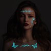 Konsait 10 Sheets Glow in the Dark Tattoos Butterfly Tattoos Girls Temporary Tattoos for Women Glow Tattoos Blue Luminous Tattoos for Kids Body Make Up Fake Tattoo