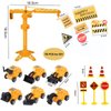 Nevperish 18 PCS Construction Cake Toppers Vehicles Cake Decoration Set Excavator Tower Crane Cupcake Topper Traffic and Road Sign Decor Happy Birthday Party Supplies Favors