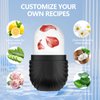 Ice Roller for Face and Eye, Reusable Silicone Ice Facial Roller Ice Holder, Face Ice Mold Skin Care, Ice Cube Roller for Shrink Pores Anti Wrinkle Reduce Puffiness, Black