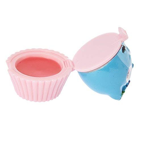 Claire's Club Girl's Blue Owl Cupcake Lip Gloss Pot Blueberry Flavor