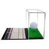 Better Display Cases Clear Acrylic Single Golf Ball Display Case Black Back Turf Floor (A045-TB)