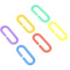 200PCS Chain Link, Bird Toys Plastic C Clips Hooks Chain Links Bird Chewing Toy Bird Cage Accessories for Small Pet Rat Parrot Bird