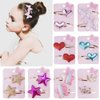 Zanwell 16 Pcs/8 Pairs Metal Hair Clips for Girls, Star/Crown/Heart Shaped Kids Hair Barrettes, 7 cm, Cute Sparkly Hair Styling Accessories