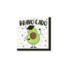 Creative Converting Bravo-cado Graduation Beverage Napkins, 5", White, yellow, green, and brown