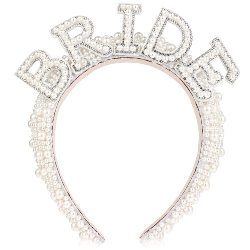 Bride Headband Pearl Bride Headband Decorations Bride Accessories Veil Bride Veil Hairband White ...