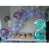 40 Inch Teal Blue Jumbo Digital Number Balloons 2 Huge Giant Balloons Foil Mylar Balloons for Baby Shower Party Ocean Mermaid Theme Birthday Decor Supplies