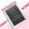 Lash Extension Kit with 300 Pcs 50D Eyelash Clusters, Bond and Seal and Lash Applicator Tool D Curl 8-16mm Mix DIY Individual Lashes for Beginners Self Application DIY at Home, by Yaiseiko