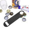 KTOJOY 4 PACK Stainless Steel Flat Bottle Opener, Beer Bottle Opener, 7inch, with Exquisite Packaging, for Kitchen, Bar or Restaurant, Black,