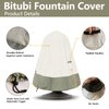 Bitubi Fountain Cover（36"x42"） 600D Oxford Cloth Garden Fountain Statue Protective Cover with Drawstring Waterproof Windproof Fountain Protector