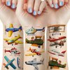 40 Pieces Airplane Temporary Tattoos, Birthday Party Decorations, Airplane Party Favors Supplies Decorations For Kids Boys Girls Gifts Classroom School Prizes Rewards