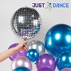 Chrome Purple and Blue Balloon Garland Arch Kit 130Pcs Double stuffed lilac Silver Metallic Balloons For 2024Graduation Galaxy Space Disco Theme Video Game for Euphoria Party birthday decorations