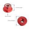 GDOOL 8PCS Flange M4 Lock Nuts Serrated Nylon Self-Tightening Aluminum M4 Wheel Hardware for Axial HPI TLR ECX Model RC Car Vehicles Upgraded Replacement Parts (Red)