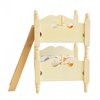Birostiana Miniature Dollhouse Accessories Miniatures Furniture Wood Bunk Bed Mini Toys DIY Decor Ornament fo Dollhouse Bedroom Party Kit
