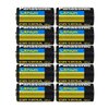Panasonic CR123A Lithium 3V Photo Lithium Batteries, 0.67" Dia x 1.36" H (17.0 mm x 34.5 mm) (Pack of 10)