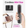 Porta Cordless Hair Straightener Brush, NOVUS Portable Straightening Brush for Travel, Mini Ionic Hot Comb Straightener for Women, Lightweight & Mini to Carry Out, USB Rechargeable, Anti-Scald