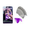 Original CreaLash Eye Shadow & Mascara Applicator - Upper & Lower Eyelash Tool for Applying Makeup - Helps Shield Face, Skin From Smears - 1 Reusable Purple Stencil, 6 Disposable Gray