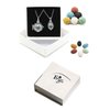 Fanmlilfe HEDQFM 2 PCS Essential Oil Diffuser Necklace with a Gift Box,Hollow Ball and Teardrop Aromatherapy Pendant Locket Necklace with Adjustable Chain and Colored Lava Stone for Women