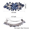 Sankuwen Flower Luxury Jewelry Design Hairpin Rhinestone Hair Barrette Clip,Also Perfect Mother's Day Gifts for Mom(Dark Blue)