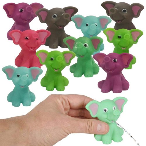 ArtCreativity Rubber Water Squirting Elephants, Pack of 12, Bathtub and Pool Toys for Kids, Safe and Durable Water Squirters, Birthday Party Favors, Goodie Bag Fillers