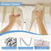 Metal Curtain Hooks, 200PCS Drapery Hook Pins Stainless Steel Pin-on Hooks for Window Curtain, Shower Curtain, Door Curtain