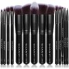 SHANY Makeup Brushes - Black Bombshell - 14-Piece Brush Set – Foundation Powder Concealers Eye Shadows Makeup brushes - Complete Kabuki Makeup Brush Set in Black - 14 PCS