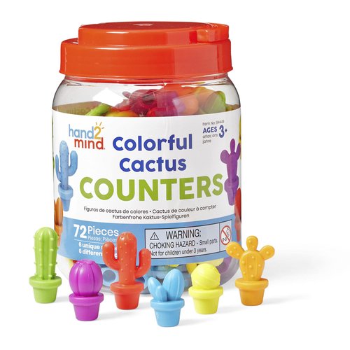 hand2mind Colorful Cactus Counters, Counters for Kids Math, Cactus Toys for Kids, Counting Toys, Color Sorting Toys, Math Manipulatives Kindergarten, Montessori Math Materials, Easter Egg Fillers