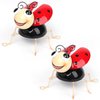Cruis Cuka Metal Yard Art Garden Decor for Outside Cute Red Ladybugs Lawn Patio Ornaments Backyard Decorations Garden Gifts for Mom - Set of 2