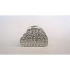 Generic Small silver metal hair claw clip with crystals stocking stuffer gifts for (Pattern: Oval)