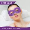 2 PCS Ice Eye Mask Reusable Ice Pack for Eyes,Hot Cold Compress Gel Bead Cooling Eye Mask with Eye Hole for Puffiness/Dark Circles/Eye Bags/Dry Eyes/Headaches/Migraines/Stress Relief (Blue)