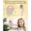 Texpot Mini Karaoke Machine with 2 Wireless Microphones, Kids Toys Portable Bluetooth Speaker for Kids Adults Toddler, Christmas Girls Toys for 4 5 6 7 8 9 10 12 Year Old Birthday Gift Ideas(Beige)