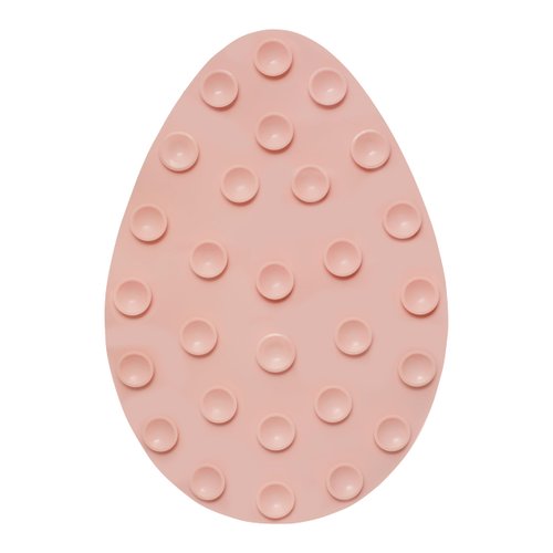 Washy Back Silicone Hands Free Back Scrubber, Exfoliating Body Scrubber for All Skin Types, Friendly Shower Scrubber for Back and Body, Silicone Back Brush for Showering, Wall Mount (Playful Pink)