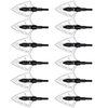 12Pcs Stainless Steel 100 Grain Broadheads 2 Blades Hunting Tips for Crossbow Compound Bow Archery Hunting
