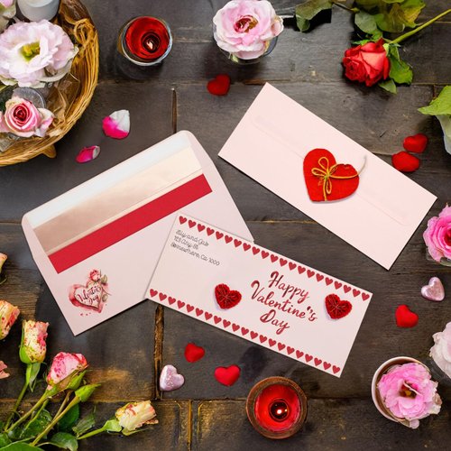 Best Paper Greetings 50-Pack #10 Blush Pink Envelopes with Metallic Rose Gold Foil Lining for Party Invitations, Mailing Business Letters, Invoices, Baby Showers, Weddings (4 1/8 x 9 1/2 in)