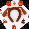 GAFATORY Brown Dog Ears Headband Puppy Ears Plush Animal Ears Headband Adult Halloween Costumes Woman Christmas Festival Theme Party Cosplay Costume Head Bands