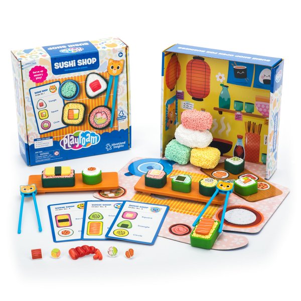 Educational Insights Playfoam® Sushi Shop Race - Preschool Sensory Toys for Kids, Toddler Learning Toys, Pretend Play Sushi for Kids Ages 3+