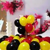 300 Pack Black Red Yellow Balloons - Black Red and Yellow Latex Balloons 12 inch - 100 of Each Color - Party Balloons Decoration Supplies