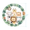 SHUYU 50pcs 7inch Zoo Animal Plates Jungle Animals Plates Party Supplies Party Tableware for Animals Birthday Party Decorations