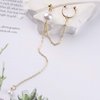 Sttiafay Vintage Long Pearl Drop Earrings Pearl Ear Cuff Chain Earrings Gold Long Tassel Pearl Earrings Pearl Wrap Crawler Earrings Jewelry for Women