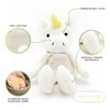 Thermal-Aid Zoo Microwavable Stuffed Animal - Plush Toy and Hot Cold Pack - Juno The Unicorn White