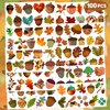 Cute Fall Leaves Temporary Tattoos Oak Birthday Party Decorations Favors Supplies Pinecone Autumn Themed Stickers 10 Sheets 100 PCS Gifts for Baby Kids Girls Boys Decor Class School Carnival Christmas