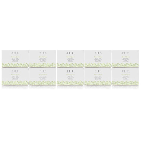 Fuzzion Farmhouse Fresh Harvest Green Botanical Body Bar Soap 1 Ounce - Set of 10