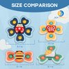 JoySprout Spinner Toys for Babies, 4pcs Baby Spinners with Suction Cups for Interactive Stimulation and Sensory Development, Window Spinners for Toddlers 1-3 for High Chair Toys and Bath Time