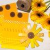 BeYumi 30Pcs Fall Thanksgiving Paper Strip Sunflowers Craft Kit for Kids DIY Autumn Thankful Gratitude Sunflower Ornament Crafts Flower Craft Spring Decor Home School Classroom Party Fun Activities