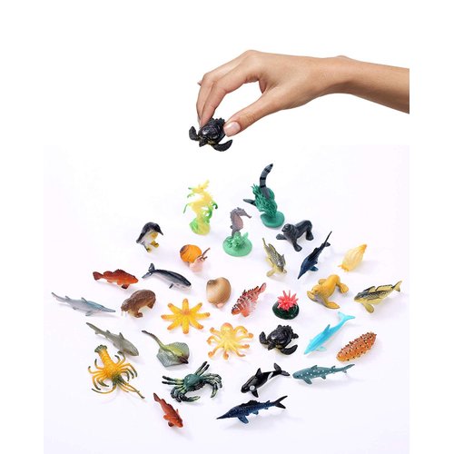 90 Pack - Underwater Deep Sea Animal Toy Figures - Assorted Pack