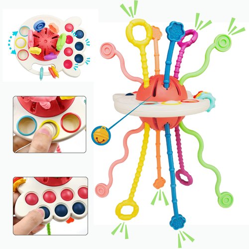 Baby Toys 12-18 Months, Montessori Toys for 1 Year Old Boy Girl Sensory Toys for Babies 6-12 Months Infant Pull String Toys Christmas Holiday Birthday Gifts for Toddler&Baby