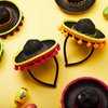 JOYIN 6 PCS Cinco De Mayo Fiesta Fabric Sombrero Headbands Party Costume for Fun Fiesta Hat Party Supplies, Luau Event Photo Props, Mexican Theme Decorations and Party Favors