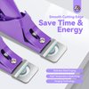 Saviland Acrylic Nail Clippers with Magnets: Purple Nail Clipper for Acrylic Nails Cutter with Sizer Magnets 15PCS Sharp Professional Fake Nails Stainless Nail Trimmer Manicure Tool Women Salon Home