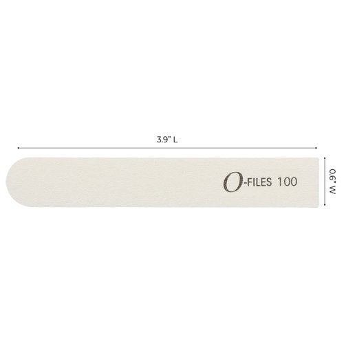 ForPro Professional Collection O-Files Replaceable File System, White, 100 Grit, Manicure Nail File Refills, 3.9” L x .6“ W, 50-Count
