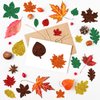 Leaf Glitter Stickers Fall Maple Leaf Foam Sticker for Autumn Thanksgiving Halloween Party Craft 500 Pcs